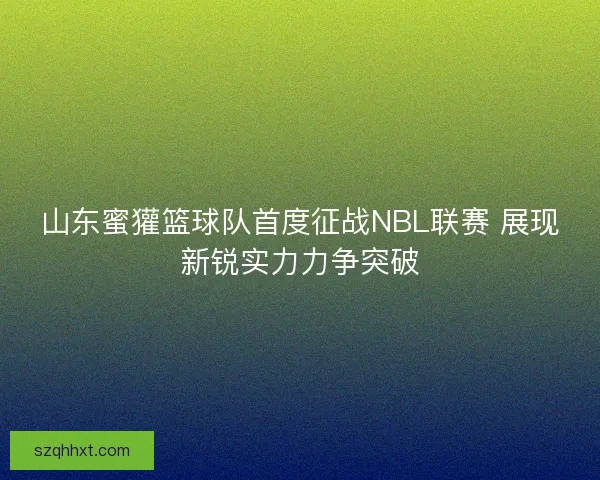 山东蜜獾篮球队首度征战NBL联赛 展现新锐实力力争突破